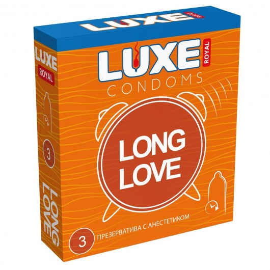 Презервативы с продлевающим эффектом LUXE Royal Long Love - 3 шт. - Luxe - купить с доставкой в Стерлитамаке