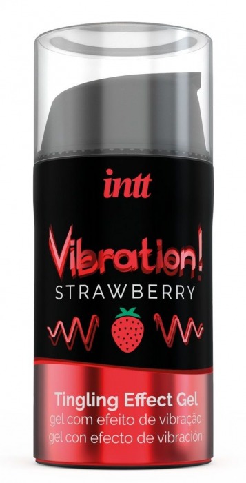 Жидкий интимный гель с эффектом вибрации Vibration! Strawberry - 15 мл. - INTT - купить с доставкой в Стерлитамаке