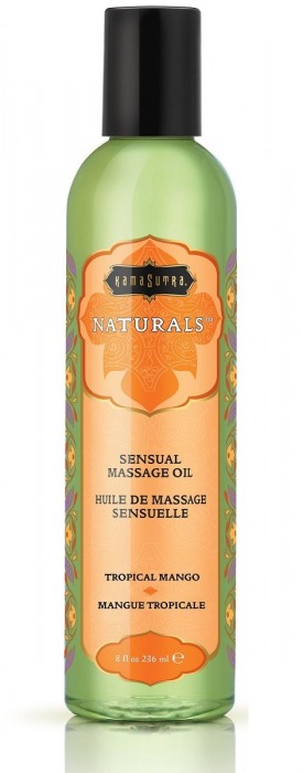 Массажное масло Naturals Tropical Mango с ароматом манго - 236 мл. - Kama Sutra - купить с доставкой в Стерлитамаке