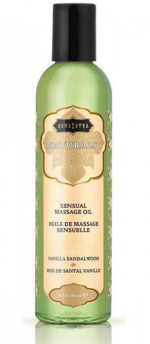Массажное масло Naturals Vanilla Sandalwood с ароматом ванили и сандала - 236 мл. - Kama Sutra - купить с доставкой в Стерлитамаке
