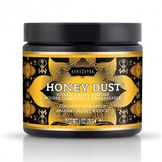 Пудра для тела Honey Dust Body Powder с ароматом кокоса и ананаса - 170 гр. - Kama Sutra - купить с доставкой в Стерлитамаке