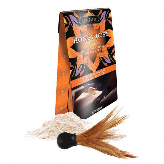 Пудра для тела Honey Dust Body Powder с ароматом манго - 28 гр. - Kama Sutra - купить с доставкой в Стерлитамаке