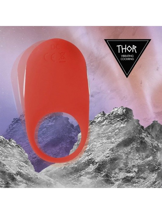 Красное кольцо с вибрацией Thor Cockring - FeelzToys - в Стерлитамаке купить с доставкой