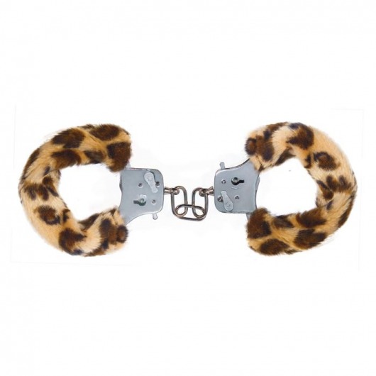 Наручники с леопардовым мехом Furry Fun Cuffs Leopard - Toy Joy - купить с доставкой в Стерлитамаке