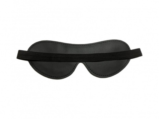 Черная лаковая маска на глаза из эко-кожи - БДСМ Арсенал - купить с доставкой в Стерлитамаке