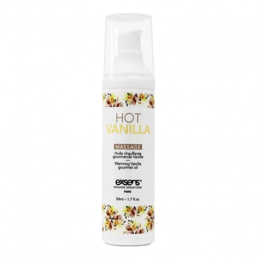 Разогревающее массажное масло с ароматом ванили Gourmet Hot Vanilla - 50 мл. - Exsens - купить с доставкой в Стерлитамаке