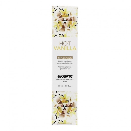 Разогревающее массажное масло с ароматом ванили Gourmet Hot Vanilla - 50 мл. - Exsens - купить с доставкой в Стерлитамаке