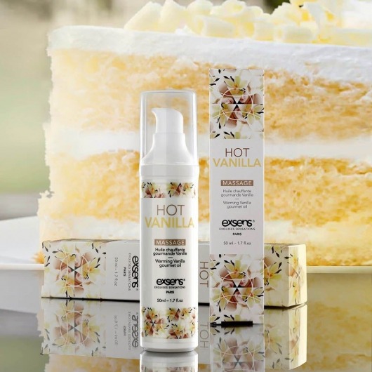 Разогревающее массажное масло с ароматом ванили Gourmet Hot Vanilla - 50 мл. - Exsens - купить с доставкой в Стерлитамаке