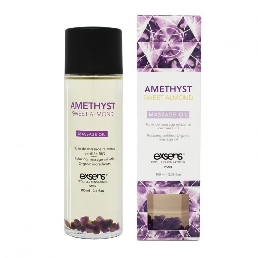 Органическое массажное масло AMETHYST SWEET ALMOND - 100 мл. - Exsens - купить с доставкой в Стерлитамаке