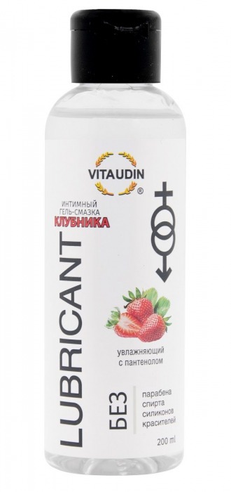 Интимный гель-смазка на водной основе VITA UDIN с ароматом клубники - 200 мл. - VITA UDIN - купить с доставкой в Стерлитамаке