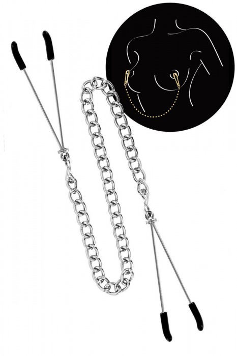 Регулируемые зажимы для сосков Sweet Caress Nipple Chain - Sweet Caress - купить с доставкой в Стерлитамаке