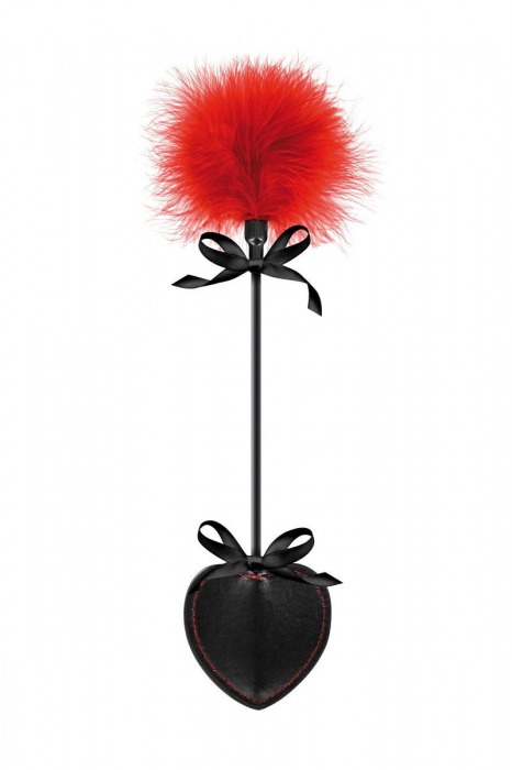 Стек с пуховкой Sweet Caress Feather Whip - 44 см. - Sweet Caress - купить с доставкой в Стерлитамаке