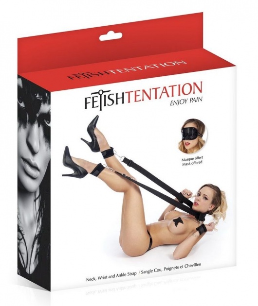 Набор для фиксации рук и разведенных в стороны ног - Fetish Tentation - купить с доставкой в Стерлитамаке
