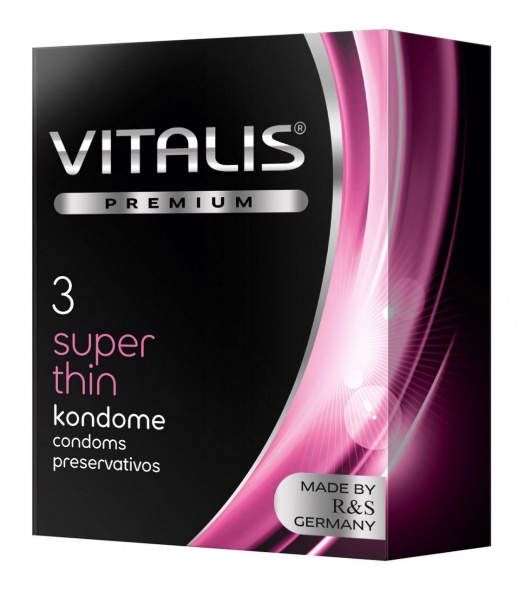 Ультратонкие презервативы VITALIS PREMIUM super thin - 3 шт. - Vitalis - купить с доставкой в Стерлитамаке