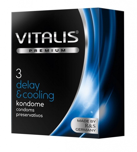 Презервативы VITALIS PREMIUM delay   cooling с охлаждающим эффектом - 3 шт. - Vitalis - купить с доставкой в Стерлитамаке