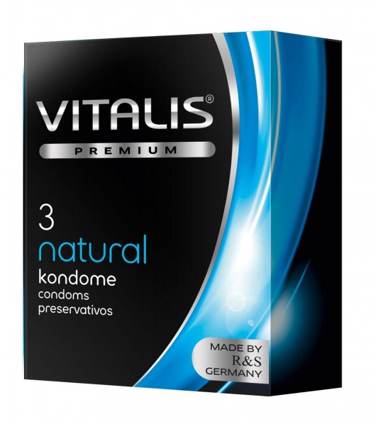 Классические презервативы VITALIS PREMIUM natural - 3 шт. - Vitalis - купить с доставкой в Стерлитамаке