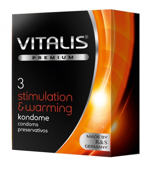 Презервативы VITALIS PREMIUM stimulation   warming с согревающим эффектом - 3 шт. - Vitalis - купить с доставкой в Стерлитамаке