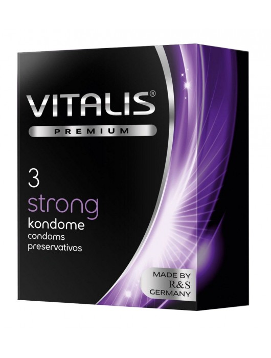 Презервативы с утолщенной стенкой VITALIS PREMIUM strong - 3 шт. - Vitalis - купить с доставкой в Стерлитамаке