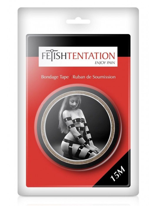 Черный скотч для фиксации - 15 м. - Fetish Tentation - купить с доставкой в Стерлитамаке
