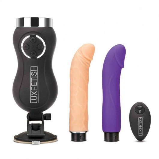 Портативная секс-машина Thrusting Compact Sex Machine c 2 насадками - Lux Fetish - купить с доставкой в Стерлитамаке