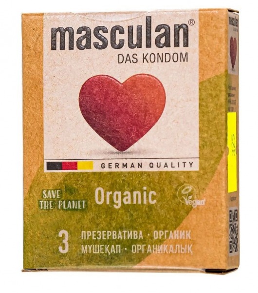 Экологически чистые презервативы Masculan Organic - 3 шт. - Masculan - купить с доставкой в Стерлитамаке