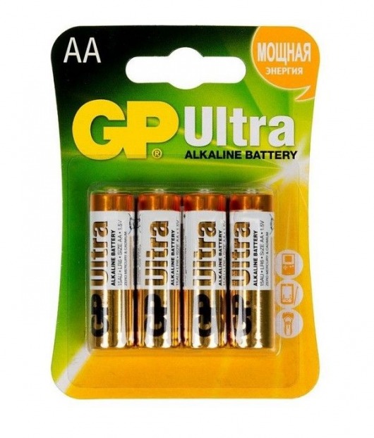 Батарейки алкалиновые GP Ultra Alkaline AA/LR6 - 4 шт. - Элементы питания - купить с доставкой в Стерлитамаке