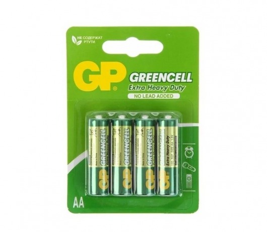 Батарейки солевые GP GreenCell AA/R6G - 4 шт. - Элементы питания - купить с доставкой в Стерлитамаке