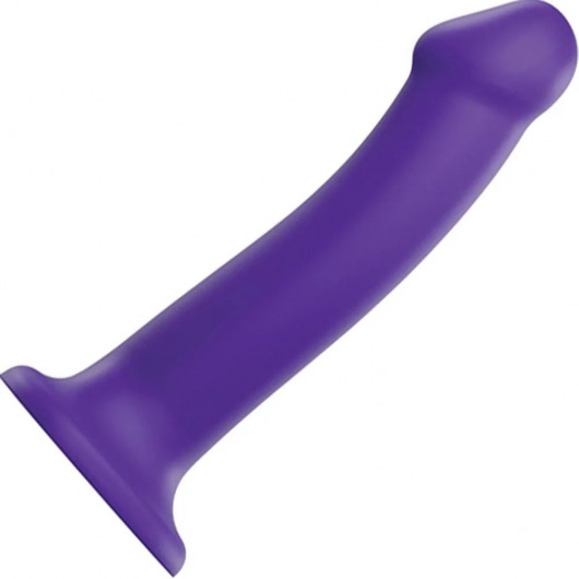 Фиолетовый фаллоимитатор-насадка Strap-On-Me Dildo Dual Density size L - 19 см. - Strap-on-me - купить с доставкой в Стерлитамаке