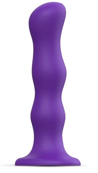 Фиолетовая насадка Strap-On-Me Dildo Geisha Balls size M - Strap-on-me - купить с доставкой в Стерлитамаке