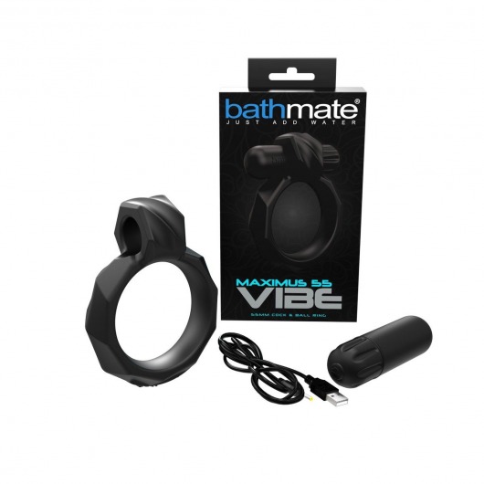 Черное эрекционное виброкольцо Maximus 55 Vibe - Bathmate - в Стерлитамаке купить с доставкой