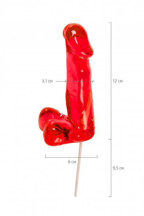 Красный леденец в форме члена со вкусом виски - 173 гр. - Sosuчki - купить с доставкой в Стерлитамаке