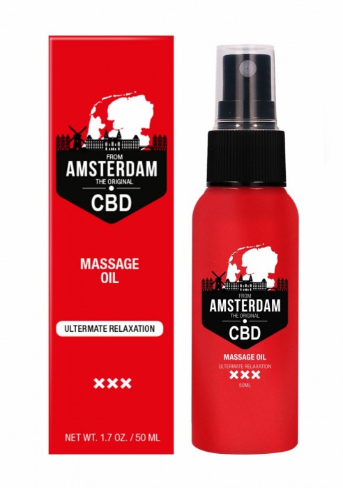 Стимулирующее массажное масло CBD from Amsterdam Massage Oil - 50 мл. - Shots Media BV - купить с доставкой в Стерлитамаке