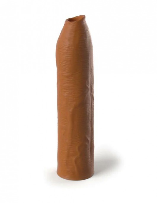 Кофейная насадка-удлинитель Uncut Silicone Penis Enhancer - 17,8 см. - Pipedream - в Стерлитамаке купить с доставкой