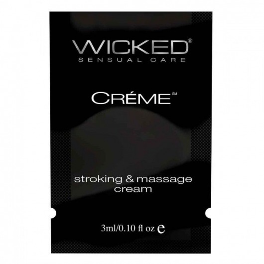 Крем для массажа и мастурбации Wicked Stroking and Massage Creme - 3 мл. - Wicked - купить с доставкой в Стерлитамаке