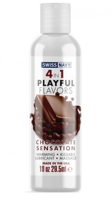 Массажный гель 4-в-1 Chocolate Sensation с ароматом шоколада - 29,5 мл. - Swiss navy - купить с доставкой в Стерлитамаке