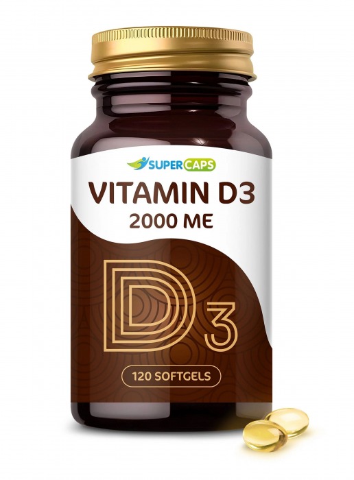 Пищевая добавка SuperCaps VITAMIN D3 2000 ME - 120 капсул - SuperCaps - купить с доставкой в Стерлитамаке