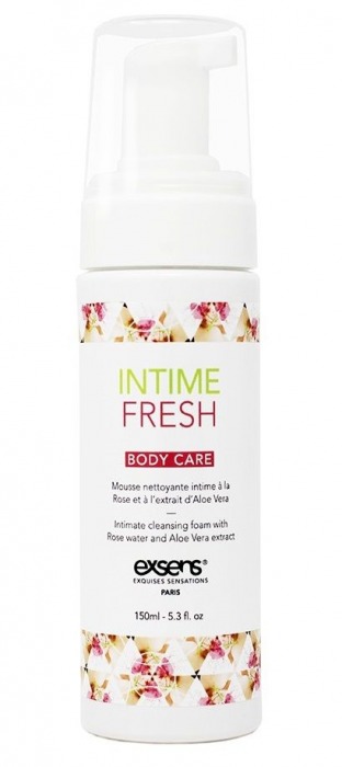 Органическая интимная очищающая пенка Intime Fresh - 150 мл. - Exsens - купить с доставкой в Стерлитамаке