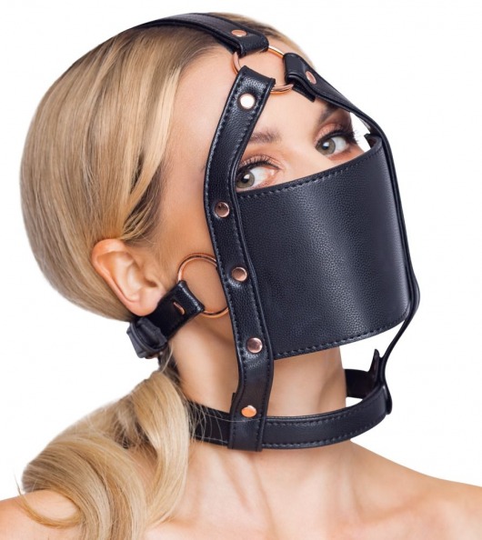 Черный намордник с кляпом-шаром Head Harness With A Gag - Orion - купить с доставкой в Стерлитамаке