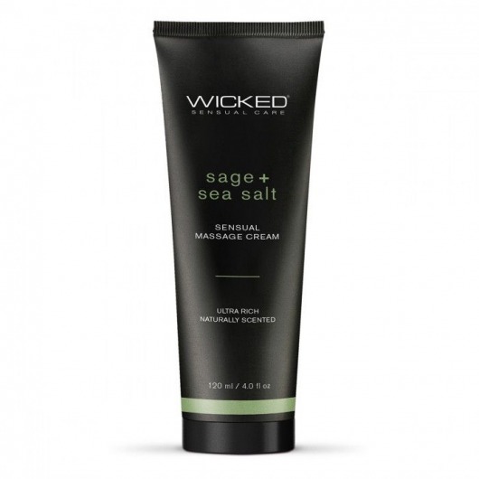 Массажный легкий крем WICKED Sage plus Sea Salt - 120 мл. - Wicked - купить с доставкой в Стерлитамаке