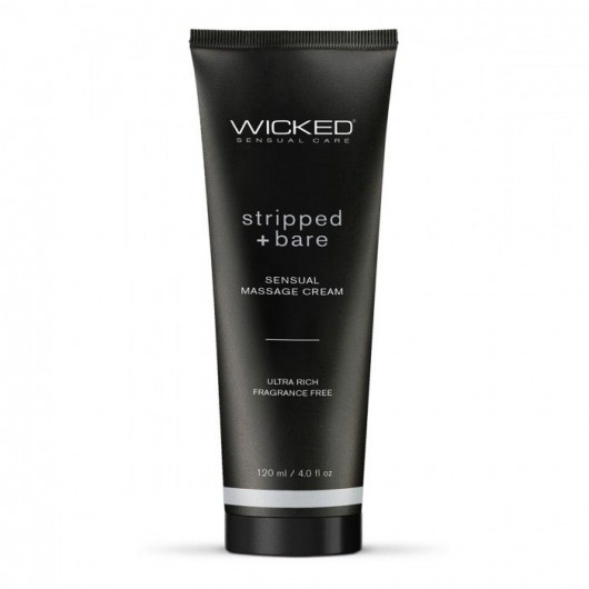 Массажный легкий крем WICKED Stripped plus Bare - 120 мл. - Wicked - купить с доставкой в Стерлитамаке