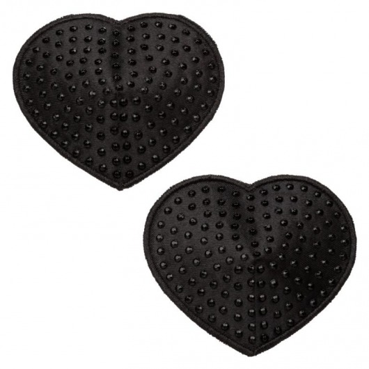 Черные пэстисы в форме сердечек Heart Pasties - California Exotic Novelties - купить с доставкой в Стерлитамаке