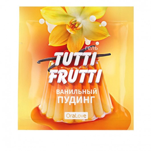 Пробник гель-смазки Tutti-frutti со вкусом ванильного пудинга - 4 гр. - Биоритм - купить с доставкой в Стерлитамаке