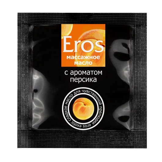 Саше массажного масла Eros exotic с ароматом персика - 4 гр. - Биоритм - купить с доставкой в Стерлитамаке