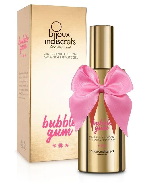 Гель с ароматом жвачки Bubblegum 2-in-1 Scented Silicone Massage And Intimate Gel - 100 мл. - Bijoux Indiscrets - купить с доставкой в Стерлитамаке