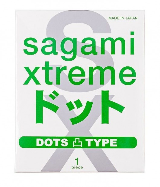 Презерватив Sagami Xtreme Type-E с точками - 1 шт. - Sagami - купить с доставкой в Стерлитамаке