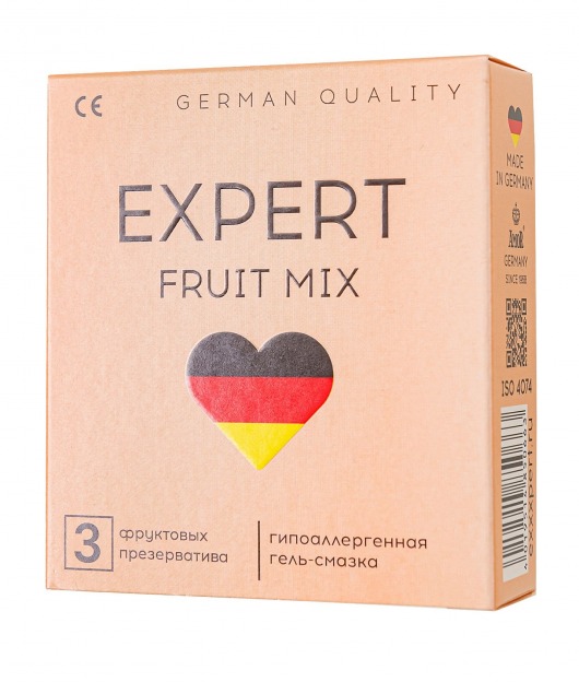 Ароматизированные презервативы EXPERT Fruit Mix - 3 шт. - Expert - купить с доставкой в Стерлитамаке