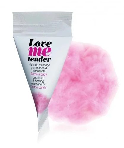Съедобное согревающее массажное масло Love Me Tender Cotton Candy с ароматом сладкой ваты - 10 мл. - Love to Love - купить с доставкой в Стерлитамаке