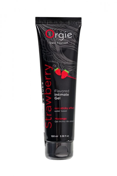 Интимный гель на водной основе Lube Tube Strawberry с клубничным вкусом - 100 мл. - ORGIE - купить с доставкой в Стерлитамаке