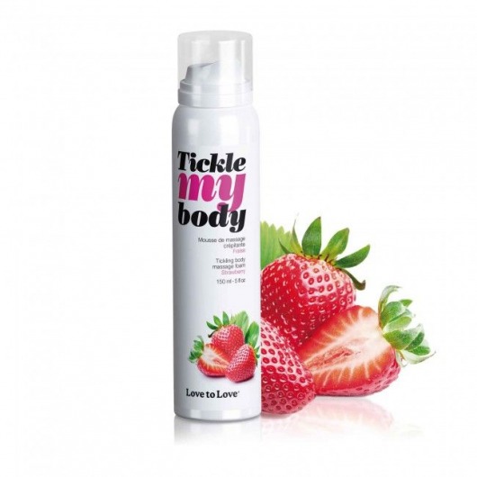 Массажная хрустящая пенка Tickle My Body Strawberry с ароматом клубники - 150 мл. - Love to Love - купить с доставкой в Стерлитамаке