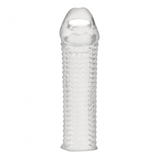 Текстурированная насадка на пенис Clear Textured Penis Enhancing Sleeve Extension - 16,5 см. - BlueLine - в Стерлитамаке купить с доставкой